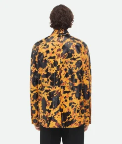 Turtle Shell Printed Leather Shirt