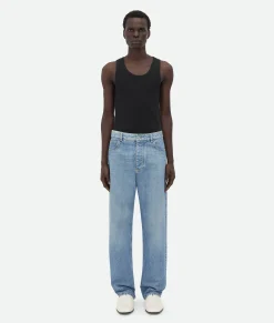 Vintage Indigo Washed Wide Leg Denim