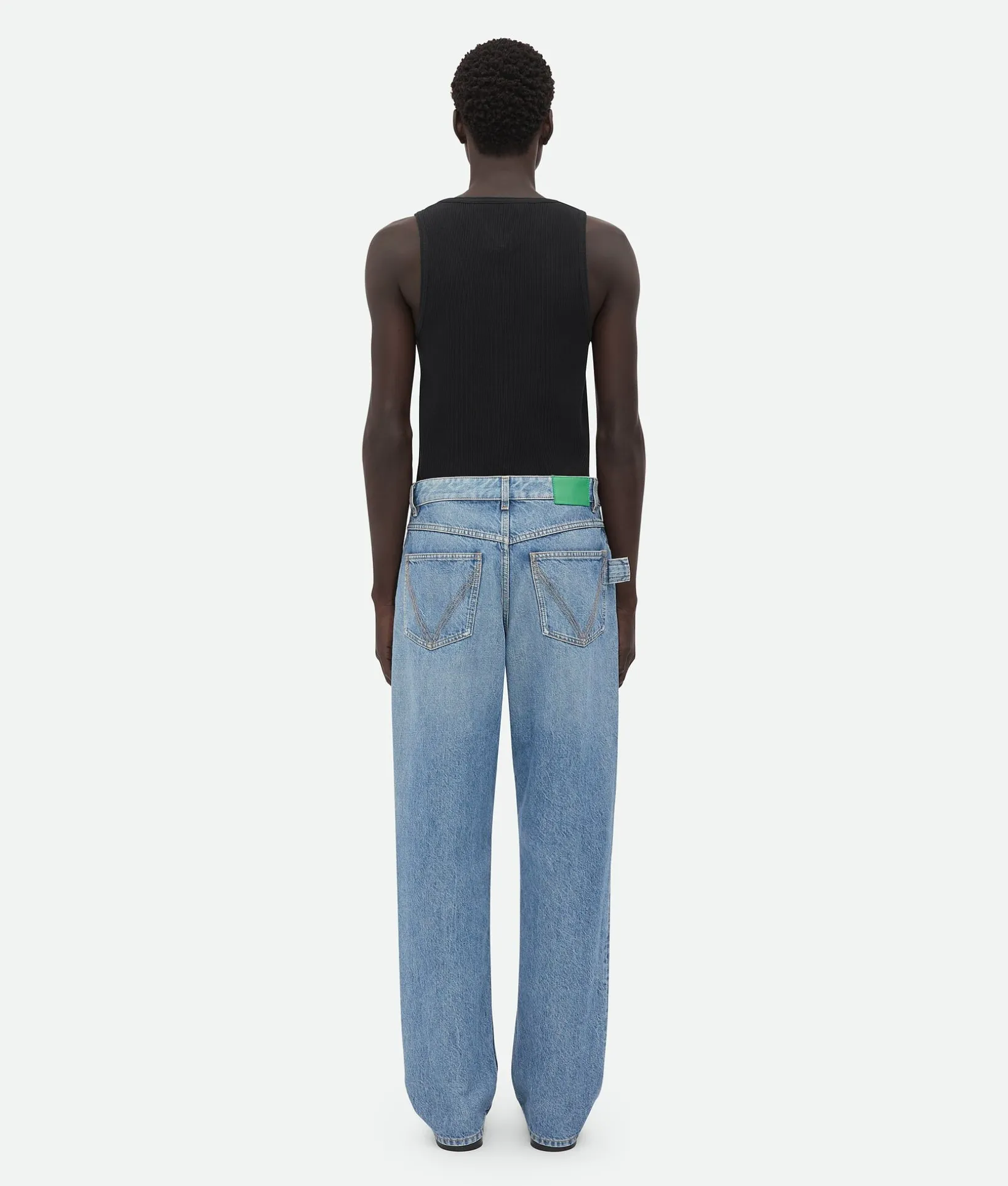 Vintage Indigo Washed Wide Leg Denim