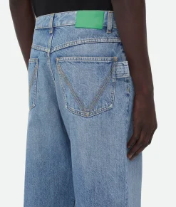 Vintage Indigo Washed Wide Leg Denim