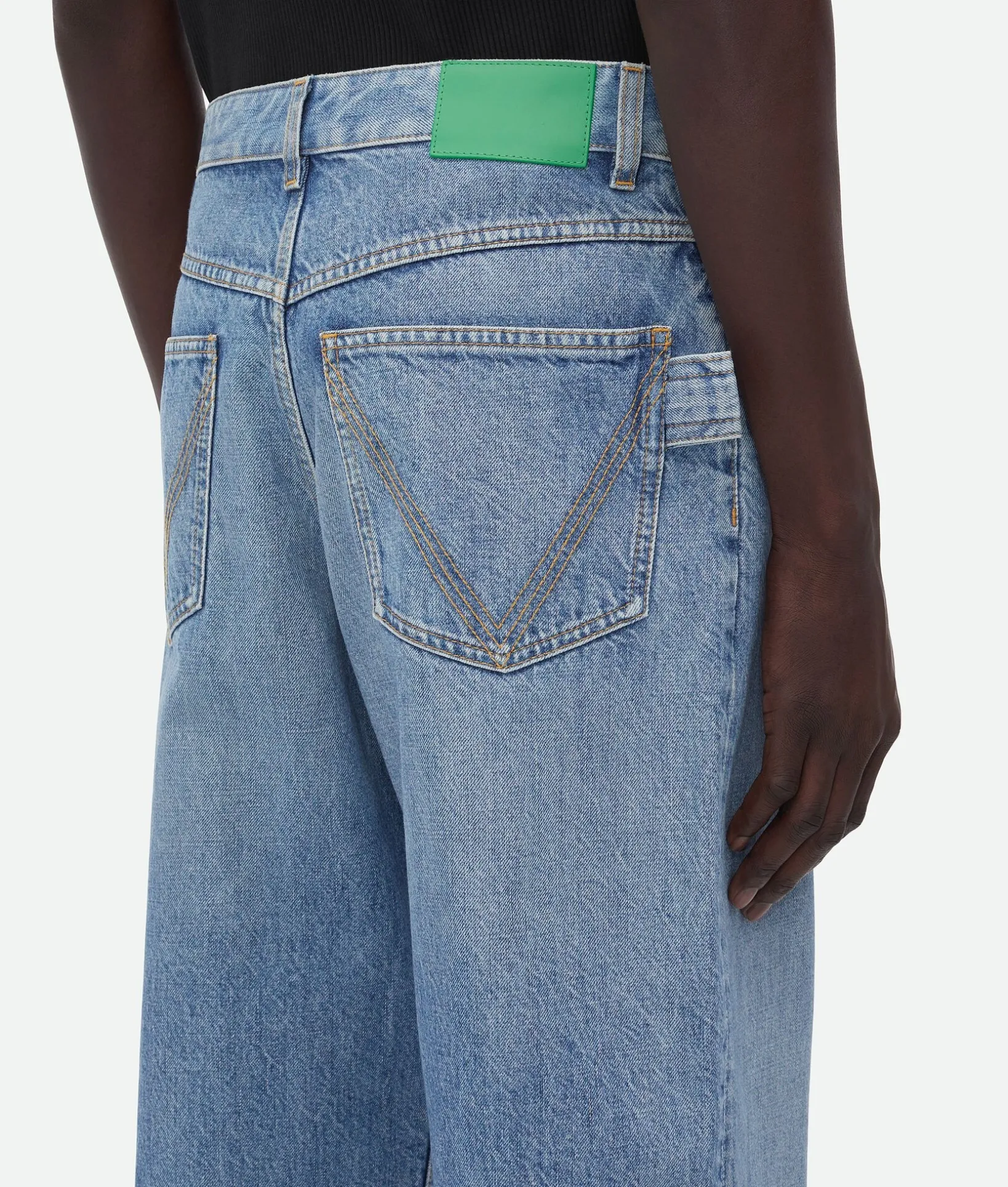 Vintage Indigo Washed Wide Leg Denim