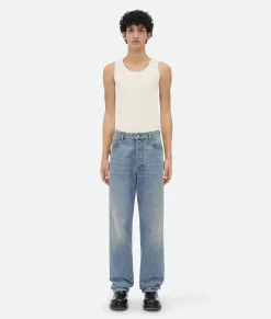 Vintage Medium Indigo Wide Leg Denim