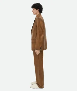 Vintage-Effect Leather Jacket