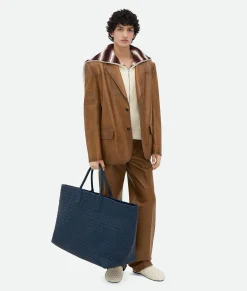 Vintage-Effect Leather Trousers