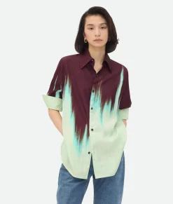 Viscose Degrade Petal Print Shirt