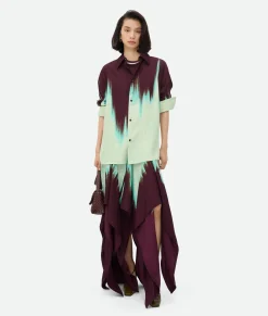 Viscose Degrade Petal Print Dress