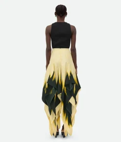 Viscose Degrade Petal Print Skirt