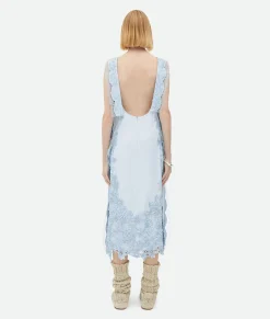 Viscose Dress With Lace Embroidery