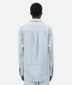 Viscose Silk Shirt With Embroidered Detail