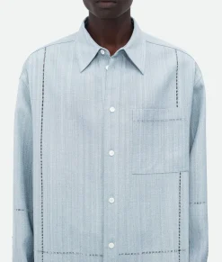 Viscose Silk Shirt With Embroidered Detail