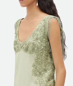 Viscose Top With Lace Embroidery