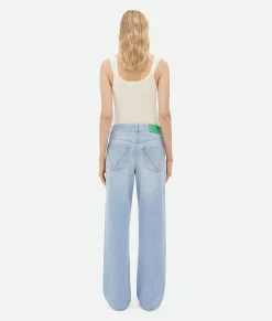Wide Leg Light-Bleached Denim