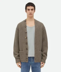 Wool And Cashmere English Rib Cardigan