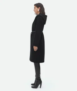 Wool And Cashmere Hooded Coat