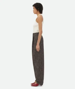 Wool And Cotton Pied De Poule Trousers