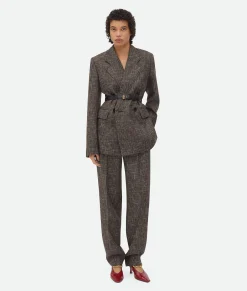 Wool And Cotton Pied De Poule Jacket