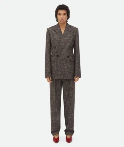 Wool And Cotton Pied De Poule Jacket