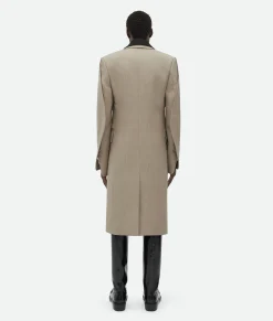 Wool Coat With Contrasting Collar