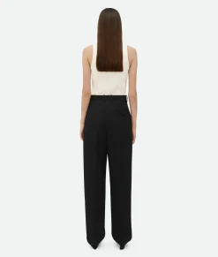 Wool Grain De Poudre Trousers