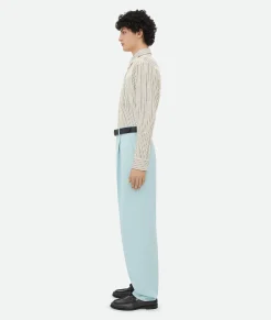 Wool Grain De Poudre Trousers