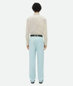 Wool Grain De Poudre Trousers