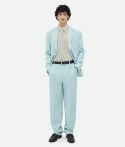 Wool Grain De Poudre Trousers