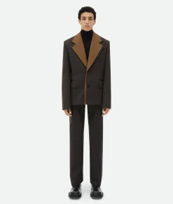 Wool Jacket With Contrasting Collar