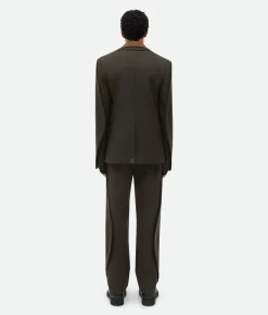 Wool Jacket With Contrasting Collar