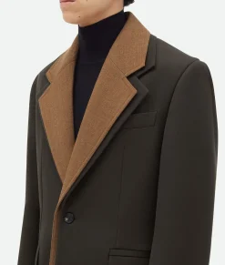 Wool Jacket With Contrasting Collar