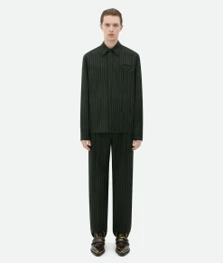 Wool Pinstripe Shirt