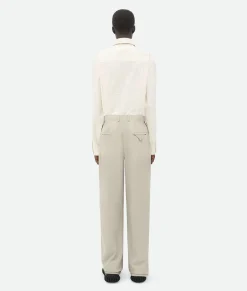 Wool Silk Mouline Trousers