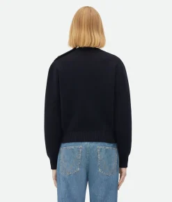 Wool Sweater With Metal Knot Buttons